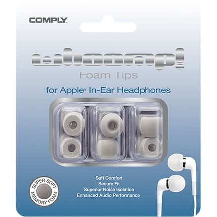 WHOOMP Foam Tips, platin, mittel (M)