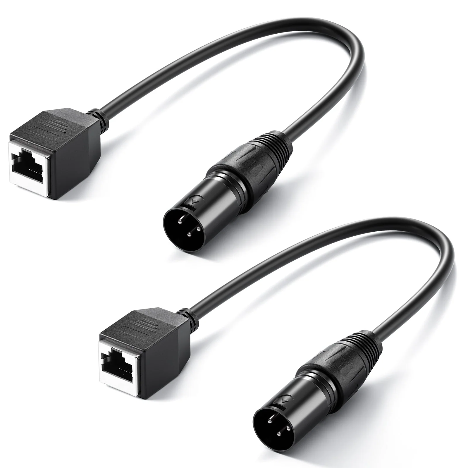NC005, DMX Adapter Cable Set 3 Pin XLR to RJ45